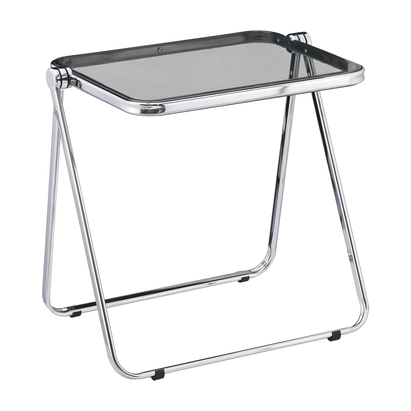 KAIHAOWIN Mesa Plegable, acrílico Transparente, Plegable, no Requiere Montaje, pequeño Escritorio para el hogar, Oficina, pequeño Escritorio de Ordenador para Espacios pequeños, Gris