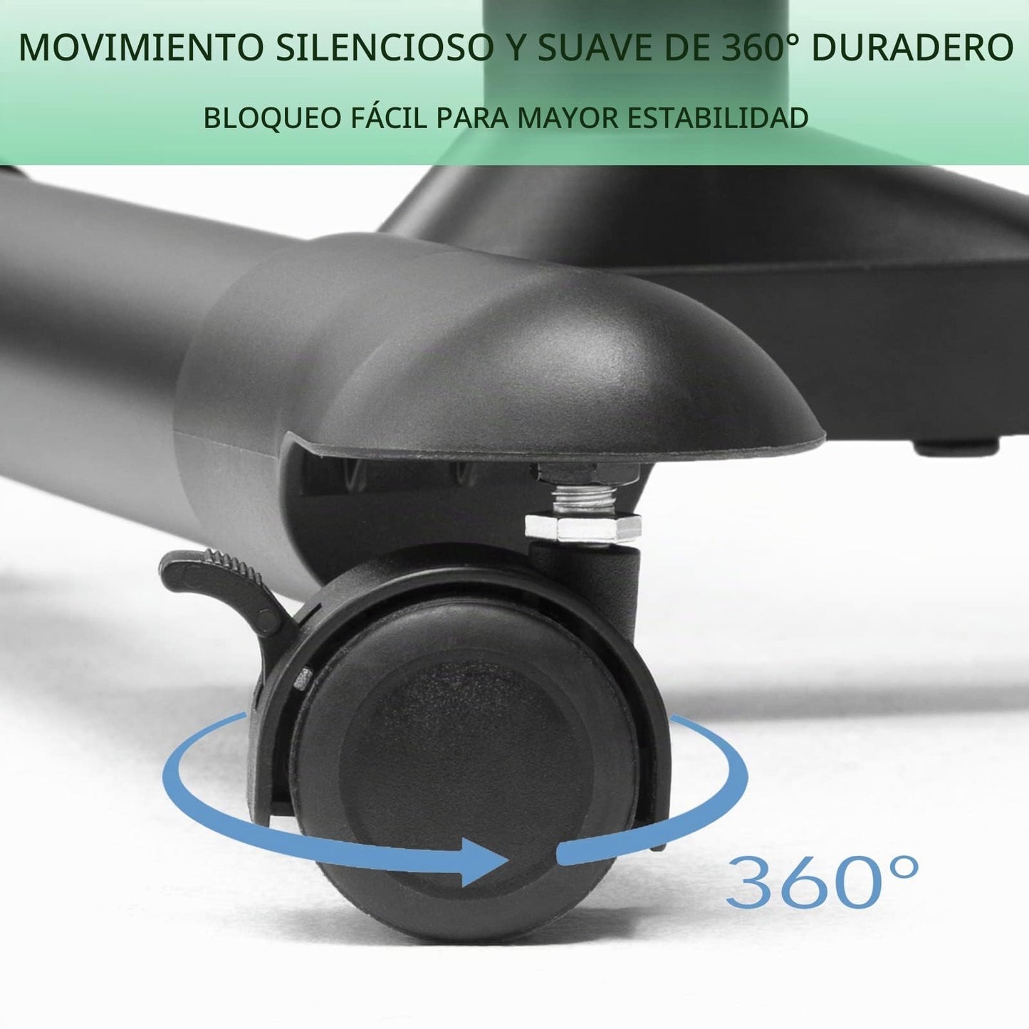 ETHU Mesa de Cama Con Ruedas Giratoria y Ajustable para Portátil, Uso Hospitalario