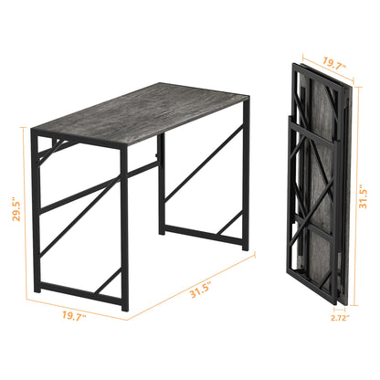 Elephance Escritorio plegable para computadora para oficina en casa, escritorio de oficina sin montaje, mesa plegable para espacios pequeños
