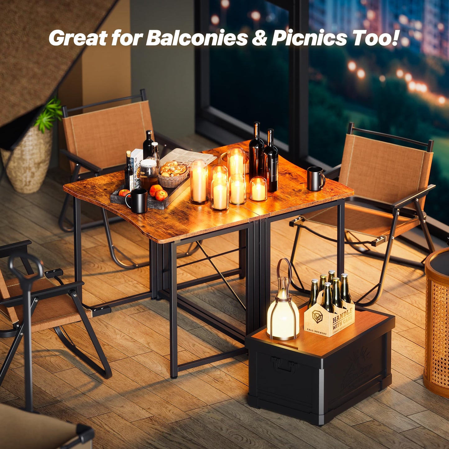 Huuger Escritorio plegable para espacios pequeños, mesa de computadora plegable de 31.5 pulgadas, para oficina en casa, estudio, dormitorio, ahorro de espacio, escritorio pequeño de oficina