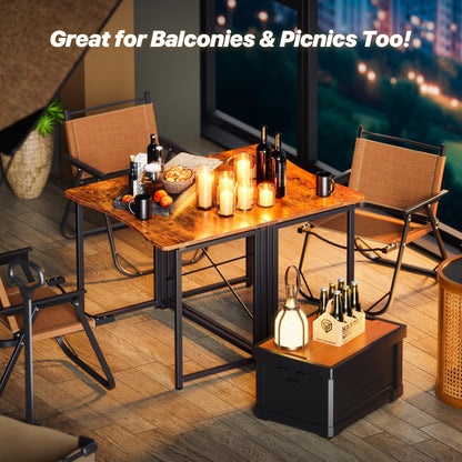 Huuger Escritorio plegable para espacios pequeños, mesa de computadora plegable de 31.5 pulgadas, para oficina en casa, estudio, dormitorio, ahorro de espacio, escritorio pequeño de oficina