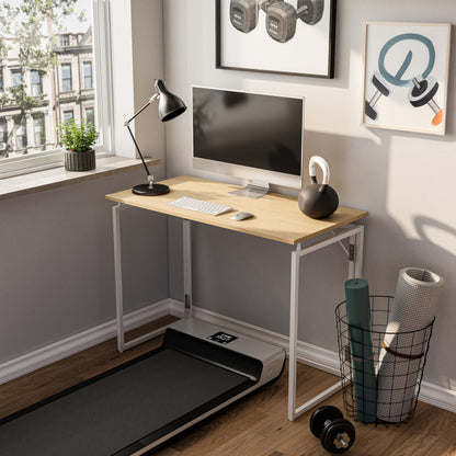 alawooder Escritorio plegable – Escritorio plegable con parte superior de madera de 31.5 pulgadas para espacios pequeños, no requiere montaje, escritorio compacto para oficina en casa, escritura y